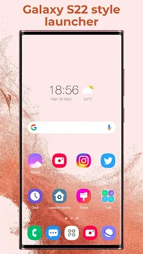 Скриншот 1 — Super S22 Launcher, Galaxy S22