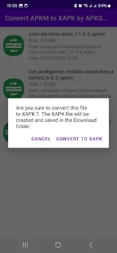 Скриншот 2 — Convert APKM to XAPK by APK81