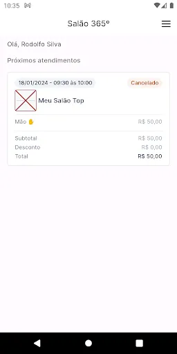 Скриншот 3 — Salão 365º - Cliente