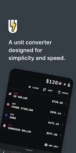 Скриншот 1 — Unit Lab Converter Calculator