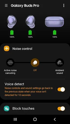 Скриншот 1 — Galaxy Buds Pro Manager