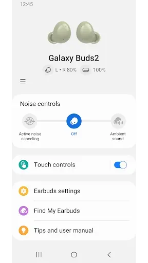 Скриншот 1 — Galaxy Buds2 Manager