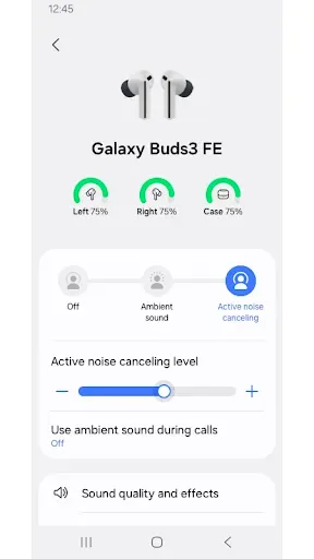 Скриншот 1 — Galaxy Buds3 FE Manager