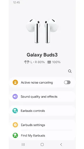 Скриншот 1 — Galaxy Buds3 Manager