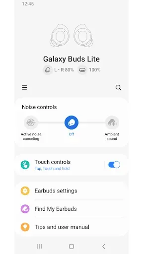 Скриншот 1 — Galaxy Buds FE Manager