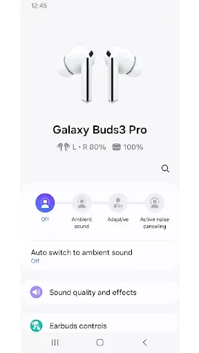 Скриншот 1 — Galaxy Buds Core Manager