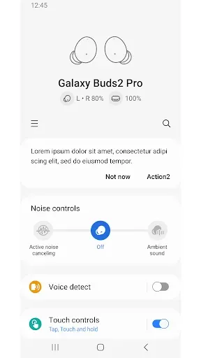 Скриншот 1 — Galaxy Buds2 Pro Manager
