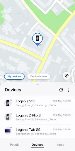 Скриншот 6 — Samsung Find: Location Sharing