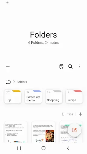 Скриншот 1 — Samsung Notes