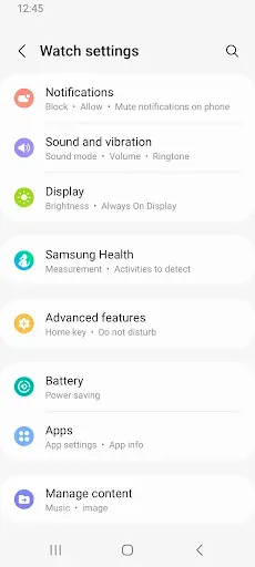 Скриншот 4 — Galaxy Watch5 Plugin