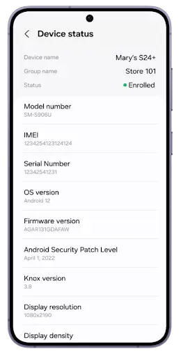 Скриншот 2 — Knox Asset Intelligence