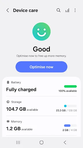 Скриншот 1 — Device Care