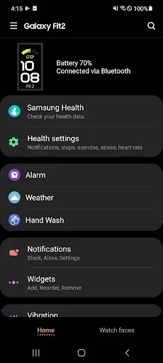 Скриншот 3 — Galaxy Fit2 Plugin