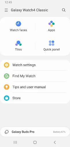 Скриншот 2 — Galaxy Watch Manager