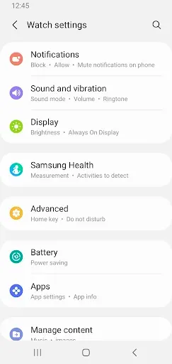 Скриншот 5 — Galaxy Watch Manager