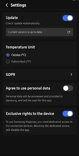 Скриншот 6 — Samsung Magician