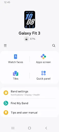 Скриншот 1 — Galaxy Fit3 Plugin