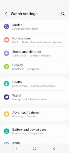 Скриншот 3 — Galaxy Watch6 Plugin