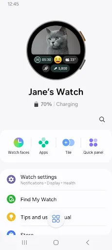 Скриншот 2 — Galaxy Watch7 Plugin