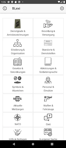 Скриншот 1 — BLexi – Lexikon zur Bundeswehr