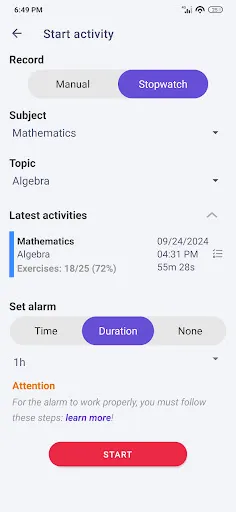 Скриншот 3 — Study Timer - Aprovado