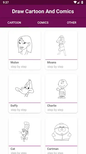 Скриншот 2 — How To Draw Cartoons & Comics