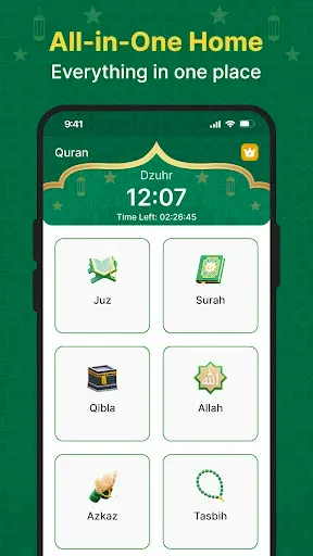 Скриншот 1 — Holy Quran: Tasbih & Prayer