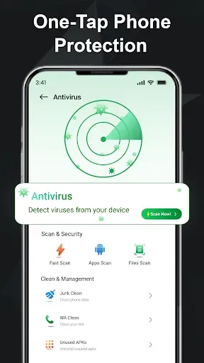Скриншот 1 — Антивирус: Очиститель мусора