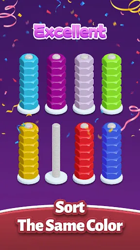 Скриншот 1 — Nut Sort：Color Puzzle Game