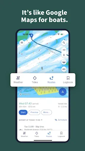 Скриншот 1 — Savvy Navvy Boating Navigation