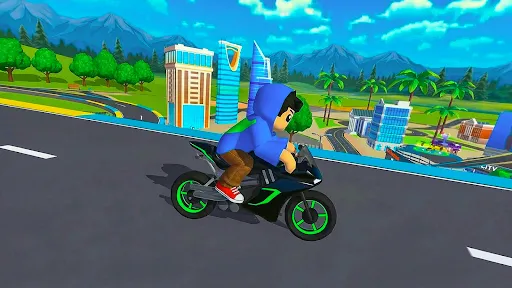 Скриншот 2 — Obby Bike Driving Parkour Game