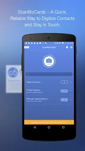Скриншот 1 — ScanBizCards Lite - Business C