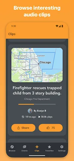 Скриншот 2 — Scanner Radio - Police Scanner