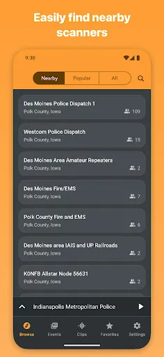 Скриншот 3 — Scanner Radio - Police Scanner