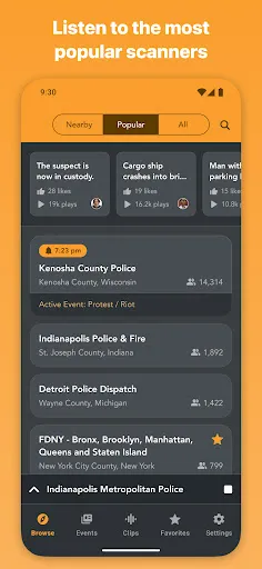 Скриншот 4 — Scanner Radio - Police Scanner