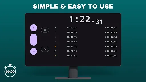 Скриншот 3 — Stopwatch - Android TV