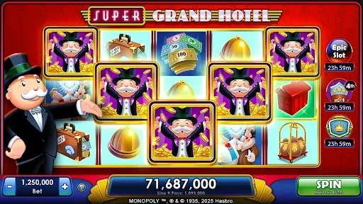 Скриншот 4 — MONOPOLY Slots - Casino Games
