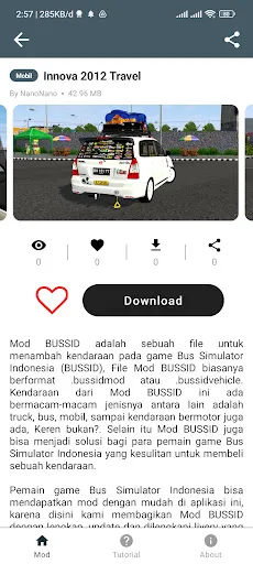 Скриншот 3 — Mod Bussid Innova Travel