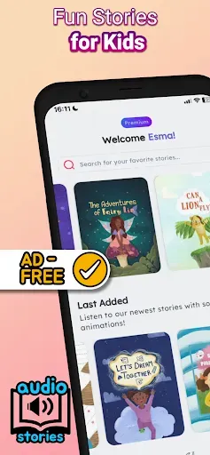 Скриншот 1 — Bedtime audio stories for kids