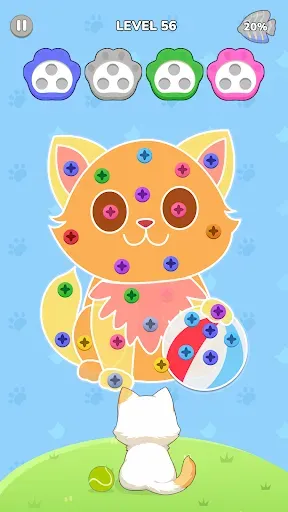 Скриншот 4 — Спасение кошек: Пазл Pin Jam