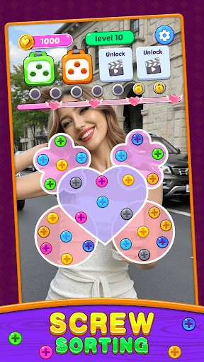 Скриншот 1 — Screw Sort Puzzle: Beauty Girl