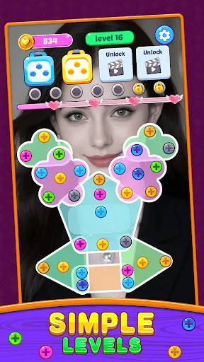 Скриншот 2 — Screw Sort Puzzle: Beauty Girl