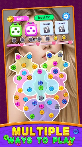 Скриншот 3 — Screw Sort Puzzle: Beauty Girl