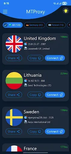 Скриншот 6 — MTProxy - Proxy For Telegram