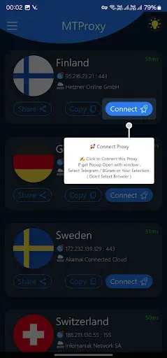 Скриншот 7 — MTProxy - Proxy For Telegram