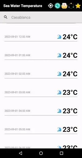 Скриншот 1 — Sea Water Temperature App