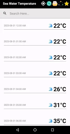 Скриншот 2 — Sea Water Temperature App