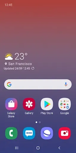 Скриншот 1 — Главный экран One UI от Samsun