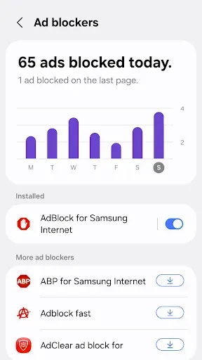Скриншот 7 — Samsung Internet Browser Beta