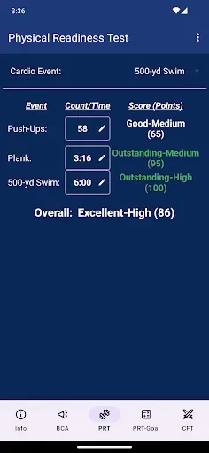 Скриншот 3 — Navy PFA Calc